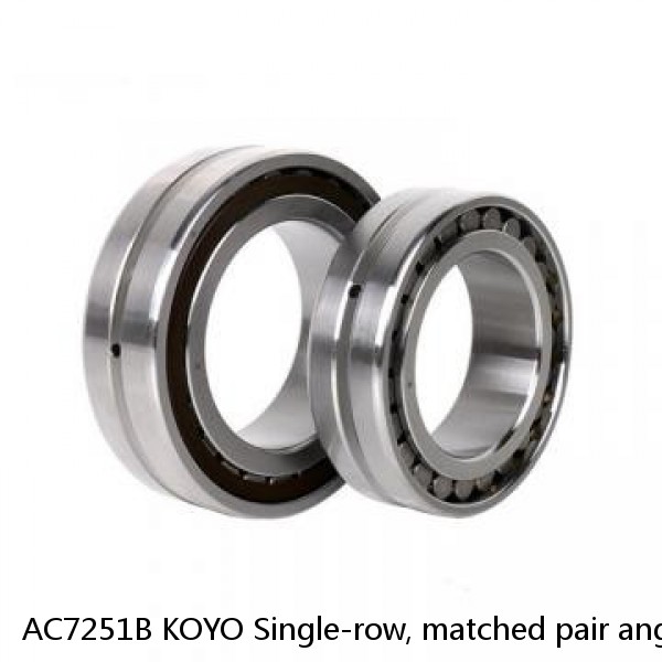 AC7251B KOYO Single-row, matched pair angular contact ball bearings