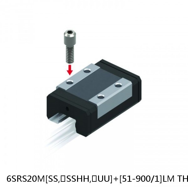 6SRS20M[SS,​SSHH,​UU]+[51-900/1]LM THK Miniature Linear Guide Caged Ball SRS Series