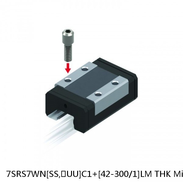 7SRS7WN[SS,​UU]C1+[42-300/1]LM THK Miniature Linear Guide Caged Ball SRS Series